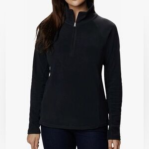 Columbia Women's Black Quarter-Zip Fleece Top